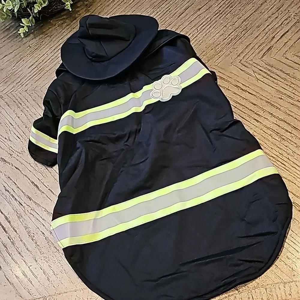 XL firefighter dog costume with hat NWOT